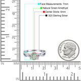 Art Deco Round Natural Stone Solitaire Ring