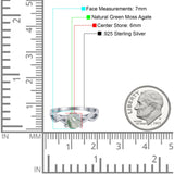 Art Deco Round Natural Stone Solitaire Ring