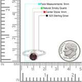 Vintage Style Round Natural Stone Flower Ring