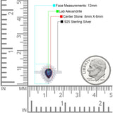 Pear Teardrop Natural Stone Halo Ring