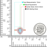 Pear Teardrop Natural Stone Halo Ring