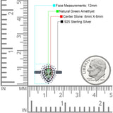 Pear Teardrop Natural Stone Halo Ring