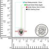 Pear Teardrop Natural Stone Halo Ring