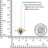 Pear Teardrop Natural Stone Halo Ring