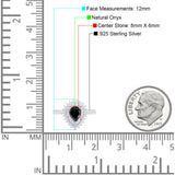 Pear Teardrop Natural Stone Halo Ring