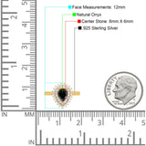 Pear Teardrop Natural Stone Halo Ring