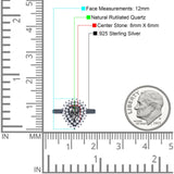 Pear Teardrop Natural Stone Halo Ring