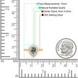 Pear Teardrop Natural Stone Halo Ring