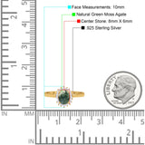 Vintage Style Oval Natural Stone Flower Ring