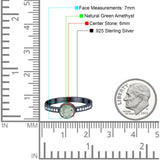 Vintage Style Round Natural Stone Solitaire Ring