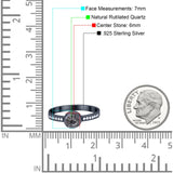 Vintage Style Round Natural Stone Solitaire Ring