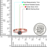 Vintage Style Round Natural Stone Solitaire Ring