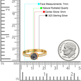 Vintage Style Round Natural Stone Solitaire Ring