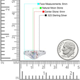 Art Deco Round Natural Stone Ring