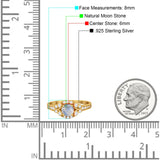 Art Deco Round Natural Stone Ring