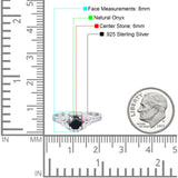 Art Deco Round Natural Stone Ring