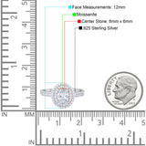 Art Deco Oval Natural Stone Halo Ring