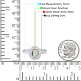 Art Deco Oval Natural Stone Halo Ring