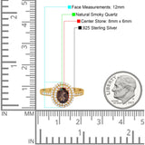 Art Deco Oval Natural Stone Halo Ring