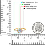 Round Natural Stone Hexagonal Ring