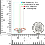 Round Natural Stone Hexagonal Ring