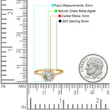 Round Natural Stone Hexagonal Ring