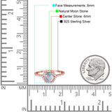 Round Natural Stone Hexagonal Ring