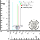 Round Natural Stone Hexagonal Ring