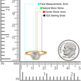 Round Natural Stone Hexagonal Ring