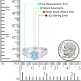 Three Stone Oval Natural Stone Wedding Ring