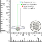 Vintage Style Round Natural Stone Beaded Ring