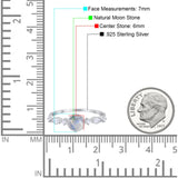 Vintage Style Round Natural Stone Beaded Ring