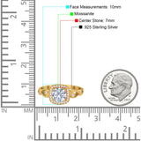 Art Deco Round Natural Stone Ring