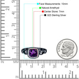 Art Deco Round Natural Stone Ring
