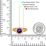 Art Deco Round Natural Stone Ring