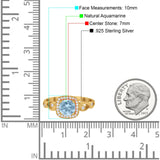 Art Deco Round Natural Stone Ring