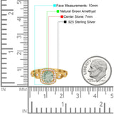 Art Deco Round Natural Stone Ring