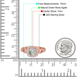 Art Deco Round Natural Stone Ring