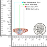 Art Deco Round Natural Stone Ring