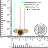 Art Deco Round Natural Stone Ring