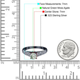 Vintage Style Round Natural Stone Ring