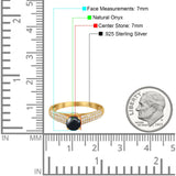 Vintage Style Round Natural Stone Ring