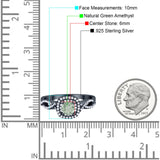 Art Deco Round Natural Stone Twisted Ring