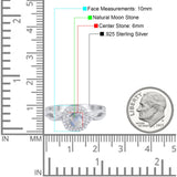 Art Deco Round Natural Stone Twisted Ring