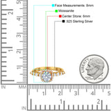 Vintage Style Round Natural Stone Wedding Ring