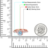 Vintage Style Round Natural Stone Wedding Ring