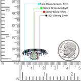 Vintage Style Round Natural Stone Wedding Ring