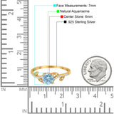 Round Natural Stone Leaf Style Ring