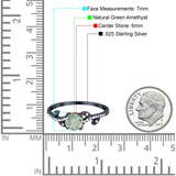 Round Natural Stone Leaf Style Ring