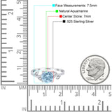 Art Deco Round Natural Stone Leaf Style Ring